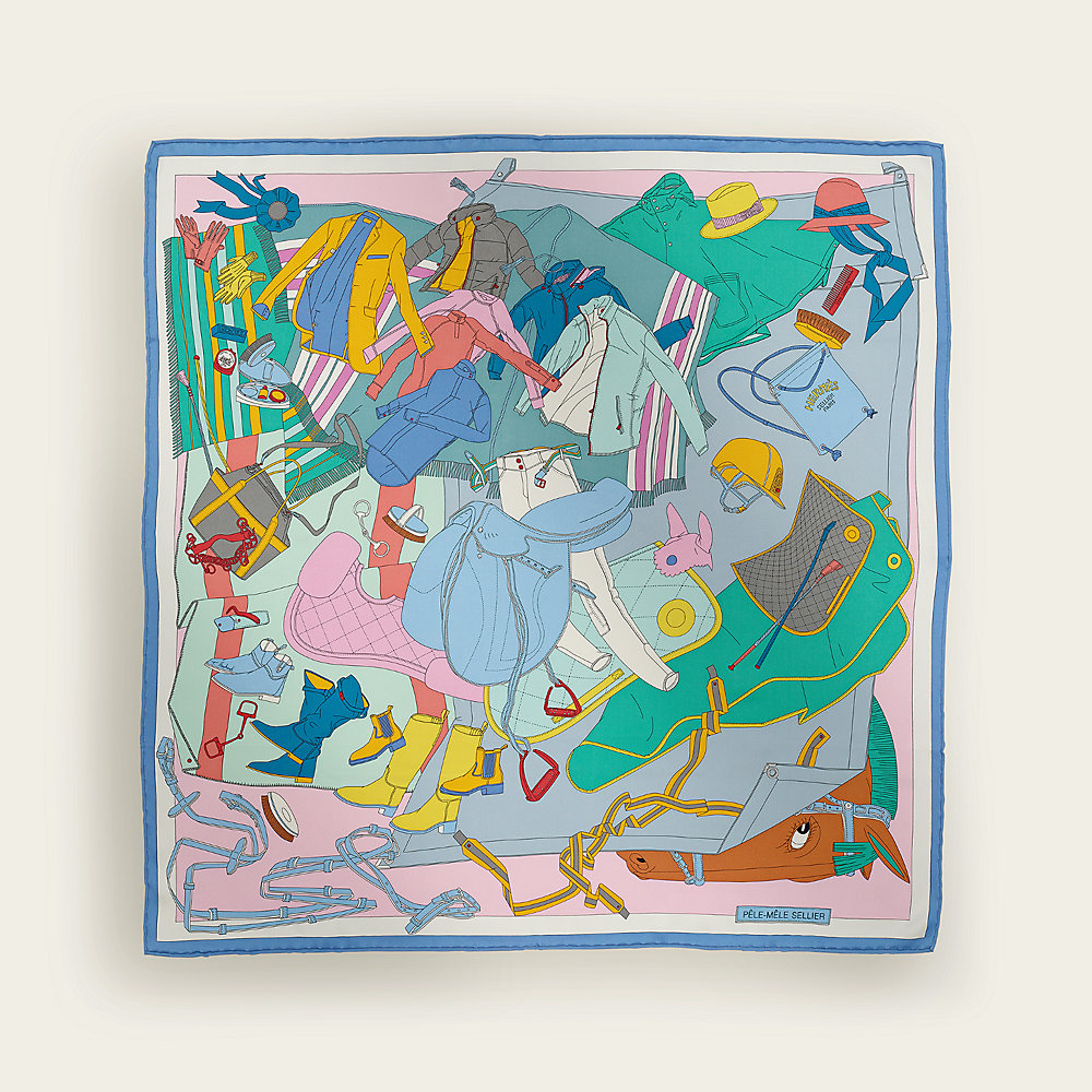 Pele-Mele Sellier scarf 70 | Hermès Australia